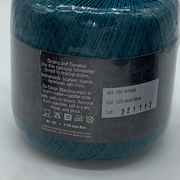 Lot Of 7 Crochet Thread Blue Black Turquoise Teal (Jade Blue) NEW Unopened Set - Picture 7 of 16